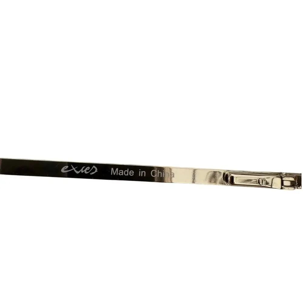 NEW Exces 3179 blue and gold double bag pilot Eyeglasses